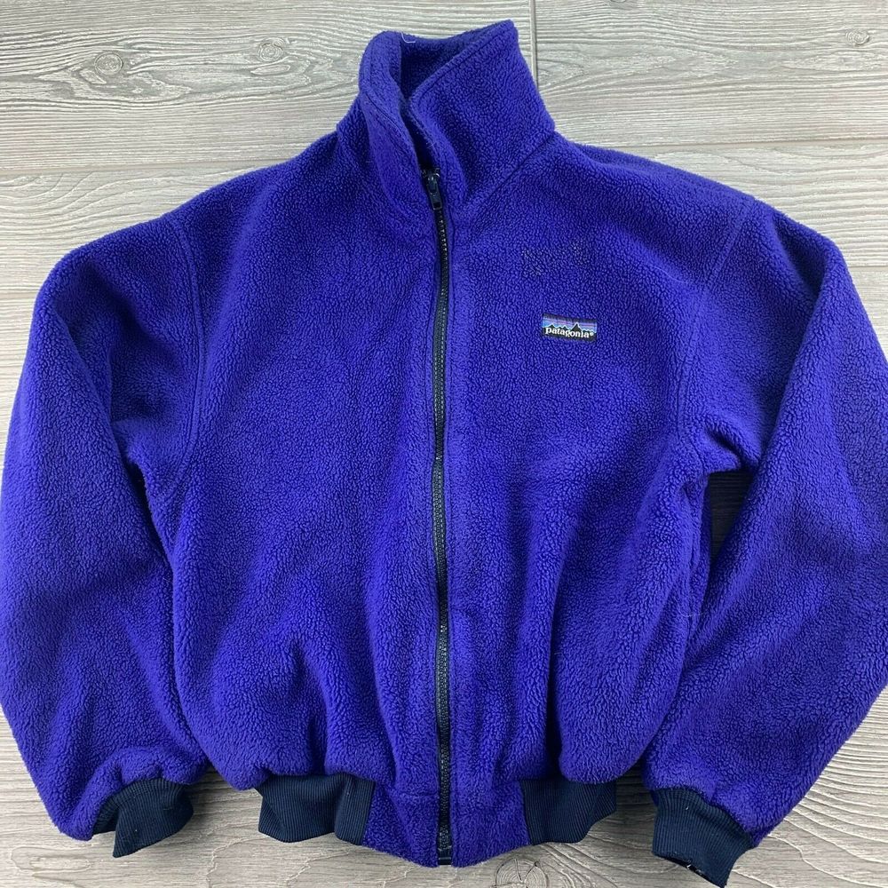 Kid Patagonia Purple Fleece Jacket 7/8 Vintage